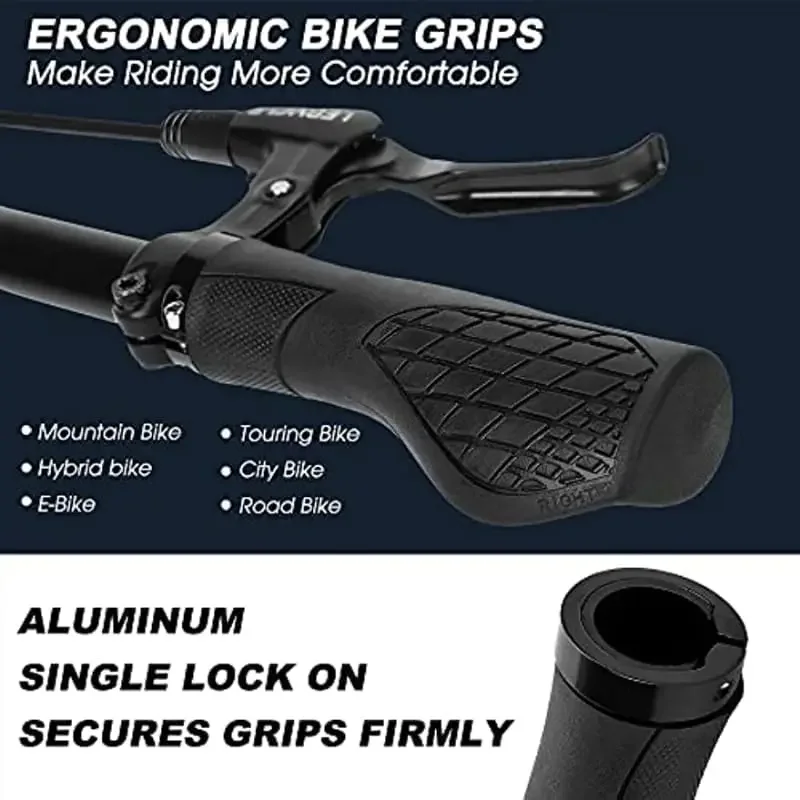 Alloy Rubber Bike Grips Single - огляд і ціна Commuting On Mountain Bike