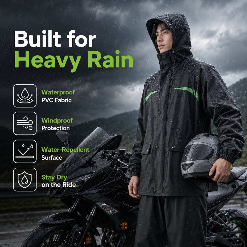 Unisex 2-Piece Waterproof Cycl - огляд і ціна Cycling Commuter Rain Jacket